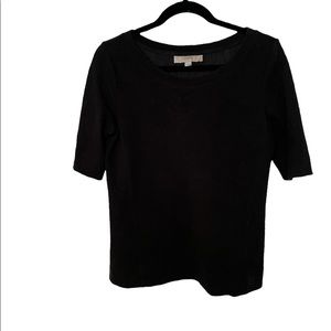 Loft Black Short Sleeve Ladies Shirt Size Small